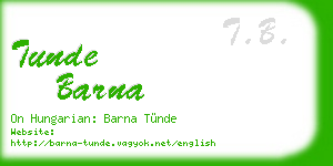 tunde barna business card